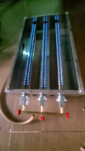 เตาทอดสเต็กระบบท่อแก็สขนาด17"×30""นิ้วเตาเทปันยากิวาวทองเหลืองแท้เตาเทปันยากิทอดปลาแซลม่อนทอดขนมปังเบอรเกอร์แป้งโตเกียวได้วาวแบบคันโยกหรือแบบวาวหมุน