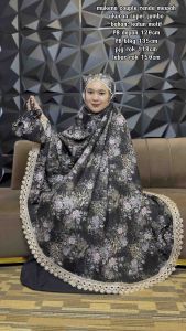 Mukena Couple Anak Dan Dewasa Katun Motif Renda Mewah Jumbo