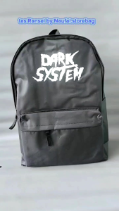 Naufal.storebag Tas Ransel Distro pria motif Dark System-Tas Ransel backpack sekolah sd smp sma kuliah kerja