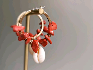 DaVee | Vintage Rhinestones earrings Colorful gemstone stud pearl earrings Resin shell bohemian earrings