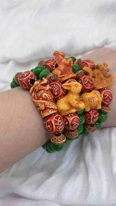 Marahuyo Green with Chinese Zodiac /Mantra Luck & Protection Bracelet