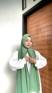 Pashmina Instan Soft Pet Oval dauragama/Pasmina Soft pet Oval Matt Jersy Balerina