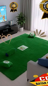 Surpet Lantai anak Busa Bulu Karakter Free Bantal Guling