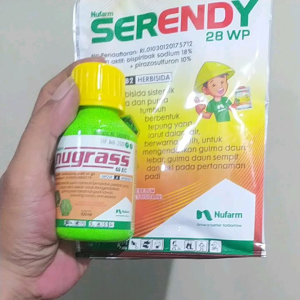 herbisida nugrass 100ml + serendy 25 gram  paket bebas gulma 100% Original padi tidak stress menguning
