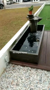 S60 Yellow 6x2 Feng Shui Water Pond Fountain Kolam Air Sandstone Garden Water Feature Balinese Fish