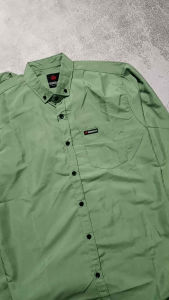 KEMEJA SAGEGREEN LENGAN PANJANG DAN PENDEK Polos Katun Santai slimfit L XL XXL XXXL