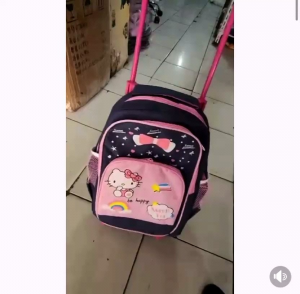 "NIQABIS"Tas Ransel Troli Hello Kity Ransel Anak Sekolah Perempuan SD PAUD TK