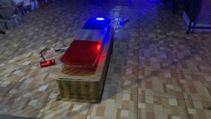 ไฟไซเรนหลังคา รุ่น8100L 12/24โวลต์(1ดวง)ไม่มีลำโพง รถยนต์หกล้อ สิบล้อ