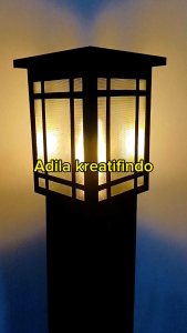 Baruu Lampu taman minimalis Tinggi 1 meter tiang 80 cm kap lampu 30-20 cm