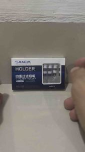 PIPE HOLDER 7MM SANDA SD8505 PIPA 4 TAHAP FILTER SARINGAN ASAP SEKALI PAKAI MILD SAJA ISI 10 PCS