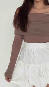 Luei top | atasan sabrina lengan panjang