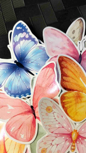 17pcs Butterfly Stickers 17pcs Moth Sticker for Journal and Decorative | Fib and Pap