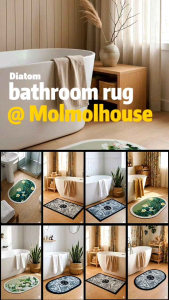 Stylish Diatom Mat Super Absorbent Non-slip Shower Mat Bathroom Floor Mat Kitchen Mat