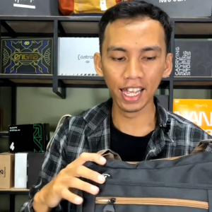 Tas Slingbag Pria/Tas Selempang Pria Tapax Stam Hitam Navy Hijau