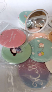 CERMIN BULAT Karakter lucu Make Up Mini Kaca Travelling Motif Lucu Kaca | Al Barokah 26