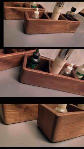 Khay gỗ óc chó chia ngăn tiện lợi