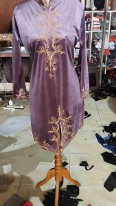 Baju Kurung Melayu Terbaru 2025 / Baju Kurung Tunik Full Bordir List Emas Kekinian