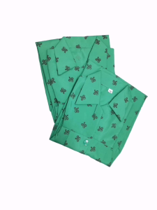Green Star Scout uniform set for girls with dress hat neckerchief scarf badge socks and emblem.