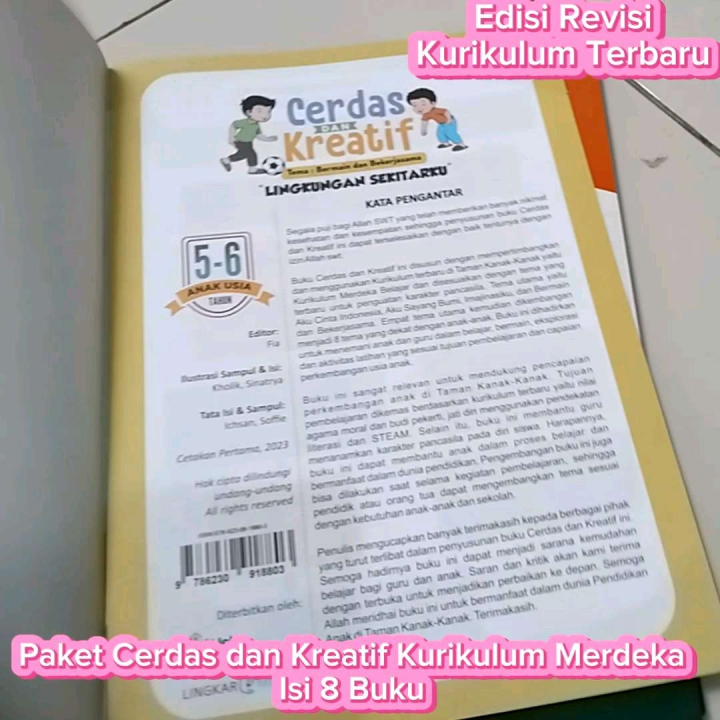 Paket Isi 8 Buku Cerdas Dan Kreatif TK A Dan TK B Kurikulum Merdeka ...