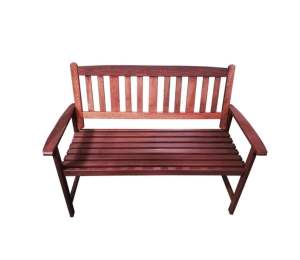 2 Seater Wooden Bench Chair Outdoor Garden Bench Chair (Strip / Crossback)