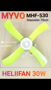 Kawashuki HELI FAN KS-520 / MYVO Kipas Angin Gantung Baling 4 Kawashuki / Myvo 20 Watt 4 Baling-Baling