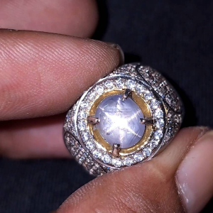 Natural STRONG STAR blue sapphire ceylon safir srilanka no treatment