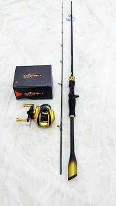 Set Joran Casting Carbon Hollow HYPERION 180 210 + Reel Maguro Air shift 103 SHL