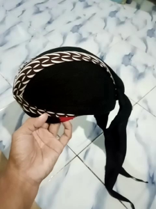 blangkon Jogja samurai putih/kuning