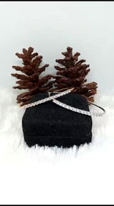 Gelang Pipa Full Mata 1 Baris Sepuh Emas Putih & Rosegold Perak 925