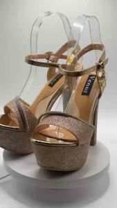 Elegant Pageant Heels Transparent 5inches nude/beige color available size 36-40
