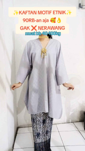 TERLARIS ATASAN KAFTAN TUNIK JUMBO MOTIF ETNIK TERMURAH BAJU KURUNG ADA 3 SIZE MUAT BB 40-100 KG