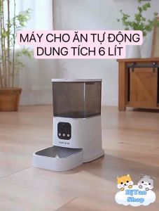 (Hàng sẵn) Máy thức ăn tự động cho chó mèo ăn có app điện thoại điều khiển hẹn giờ tự động cấp hạt cho thú cưng dung tích 6 Lít