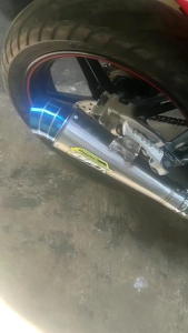 KNALPOT RACING DPJ ENGKER2 JIGSAW UJUNG BLUE