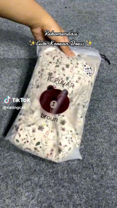 COD - Mini dress rayon Twill kekinian motif bunga