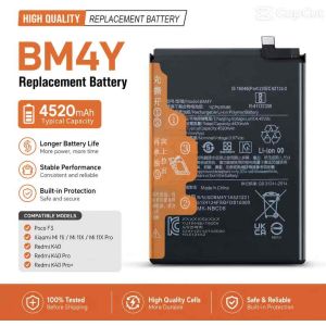 BM4Y Replacement Battery 4520mAh for Poco F3 / Redmi K40 / K40 Pro / Mi 11i / Mi 11X High Capacity Li-Polymer Battery