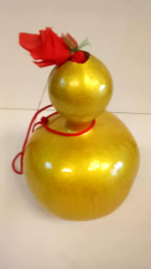 ที่แขวนห้อยมงคลรูปน้ำเต้าสีทองเปิดฝาได้ขนาดสูง9นิ้ว