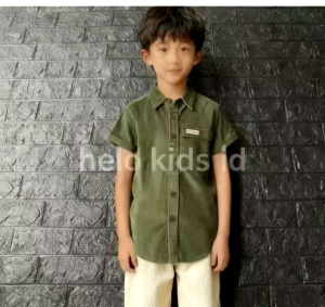 Kemeja Anak Laki-laki Bahan Kodorai Kemeja Lengan Pendek