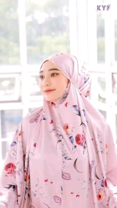 Mukena Wanita Bahan Adem dan Nyaman di Pakai | Mukena Dalanova Flower In Gaza Gratis Sajadah Besar