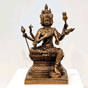 พระพรหม 4 หน้า เนื้อแร่เหล็กน้ำพี้วัตถุมงคลเสริมสิริมงคล การงาน การเงิน ความรัก ป้องกันภัย จากบ่อเหล็กน้ำพี้ จ.อุตรดิตถ์