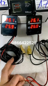 đồng hồ báo nhiệt độ nước báo bình điện SIHAI 12v 24v tiện dụng chân ren 16 hoặc 17
