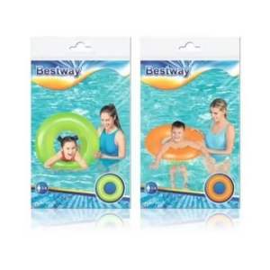 BESTWAY 36024 BAN RENANG BULAT ANAK BAN RENANG NEON size 76cm max bb 60kg