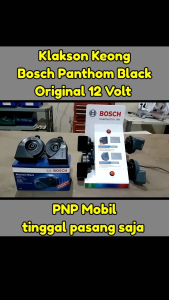 Klakson Mobil dan Motor Keong Bosch Panthom Black Fanfare 12 Volt Original