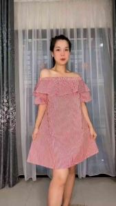 MINIDRESS SALUR SHASHA DRESS SABRINA WANITA