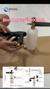 Bình bọt xịt rửa xe 330ML 1000ml gắn súng phun xịt rửa máy xịt rửa xe áp lực cao