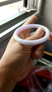 Jade bangle grade A 55.5mm lavender sg can view and try 缅甸天然翡翠a货