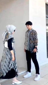Baju Couple Tenun Safira Dress & Kemeja Tenun Etnik Troso Terbaru Baju Kondangan Baju Viral Baju Trend Kekinian