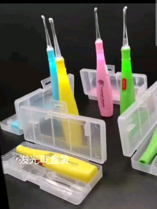 KOREK KUPING LED: Alat Pembersih Telinga LED 1 Set Plus Baterai & Box