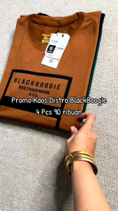 1 Pcs 30 Ribuan Kaos Distro Black Boogie Pria Wanita Keren Size M L XL XXL XXXL