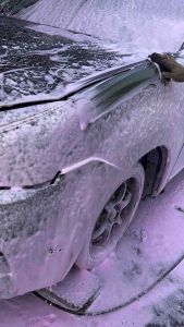 โฟมล้างรถเคลือบสีรถ X10 ราคาที่สุด 250 บาท กระเป๋าเงิน MD CLEAN CAR สีชมพู