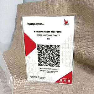 TEMPAT BROSUR STAND 2MM / TENT HOLDER / TENT CARD / QRIS /NO MEJA AKRILIK UKURAN A5 A6 PORTRAIT